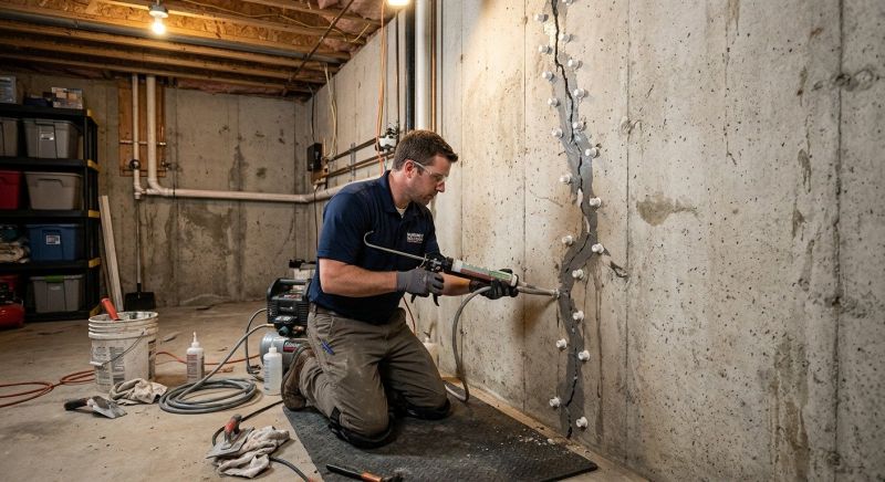 Basement Crack Repair in Mount Airy, NC