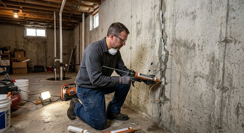 Basement Crack Repair in Mount Airy, NC