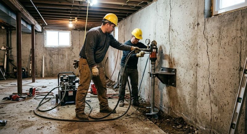 Basement Stabilization in Mount Airy, NC