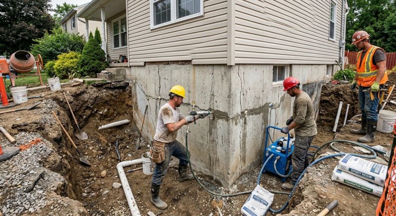 Cracked Foundation Repair in Mount Airy, NC