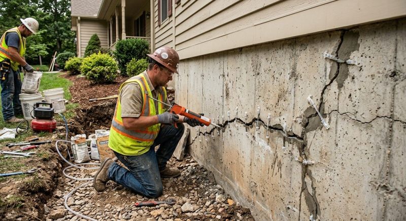 Cracked Foundation Repair in Stuart, VA