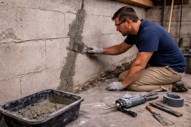 Foundation Crack Repair in Mount Airy, NC