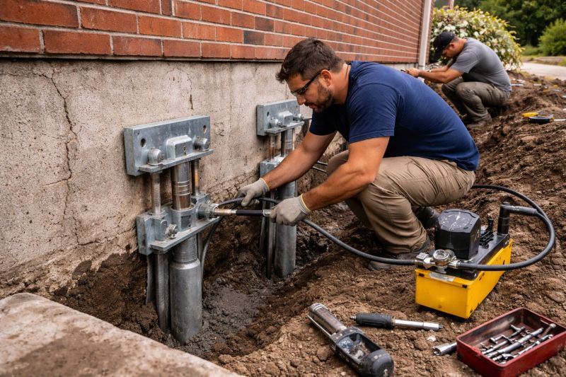 Foundation Pier Repair in Mount Airy, NC