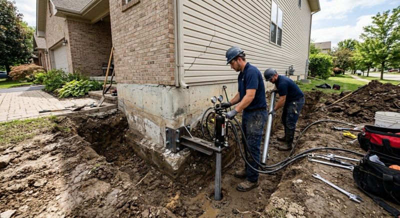 Foundation Settlement Repair in Mount Airy, NC