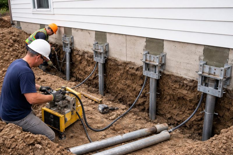Helical Piers Installation in Mount Airy, NC