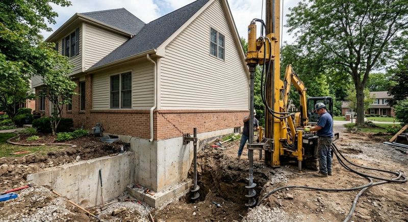 Helical Piers Installation in Mount Airy, NC