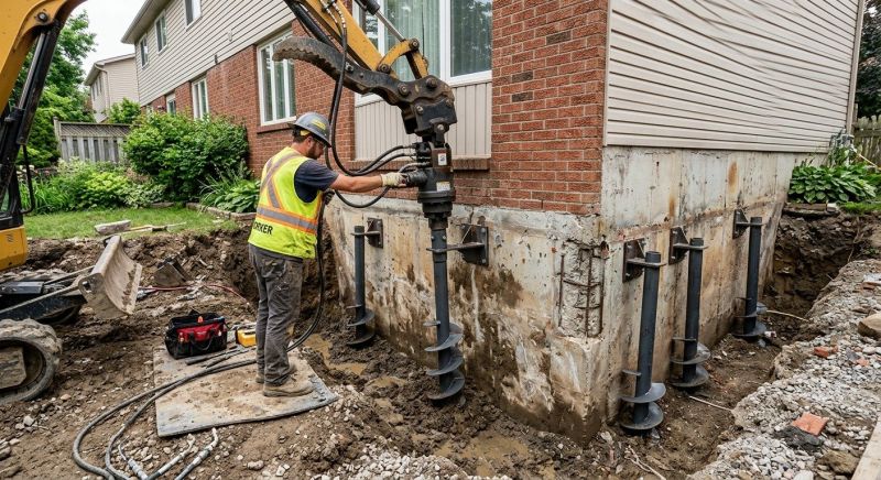 Helical Pile Installation in Mount Airy, NC