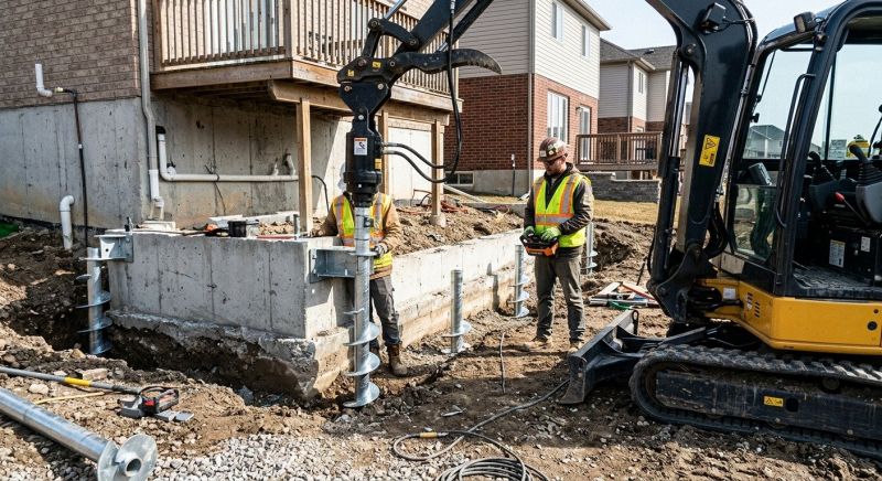 Helical Pile Installation in Mount Airy, NC