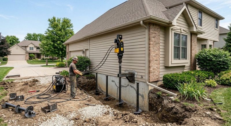 Helical Pile Installation in Mount Airy, NC