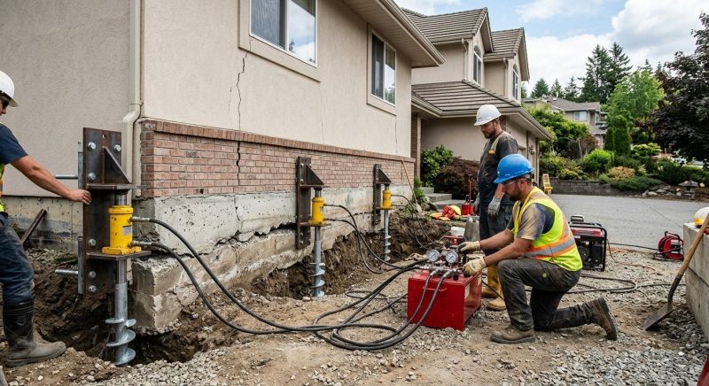 Sinking Foundation Lifting in Mount Airy, NC