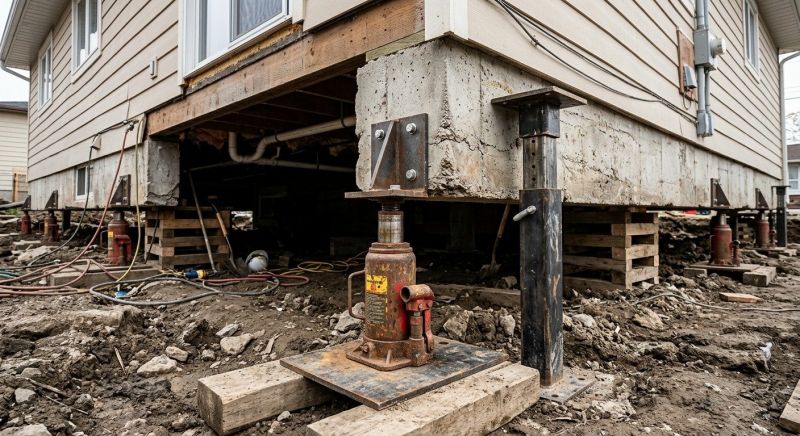 Sinking Foundation Lifting in Mount Airy, NC