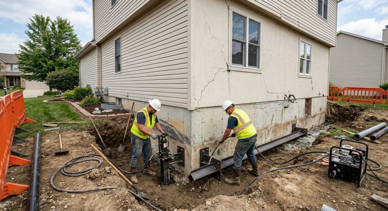 Sinking Foundation Repair in Surry County, NC